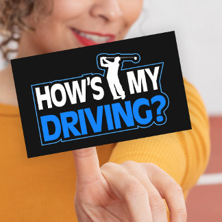 Funny Golf Stickers - Wie geht's meinem Fahren?