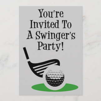 Funny Golf Swinger Party Einladung
