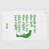 Funny Golf Thema Quote Hook es, schneiden Sie es,  Golfhandtuch (Horizontal)