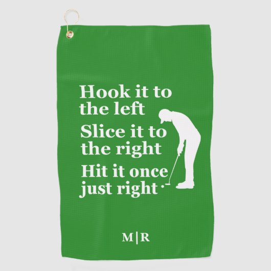 Funny Golf Thema Quote Hook es, schneiden Sie es, Golfhandtuch (Vorderseite)