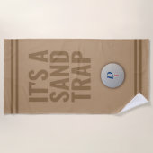 Funny Golf Thema Sand Trap Golfer Beach Handtuch (Vorderseite)