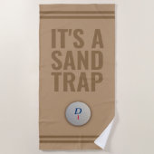 Funny Golf Thema Sand Trap Golfer Beach Handtuch (Vorderseite)