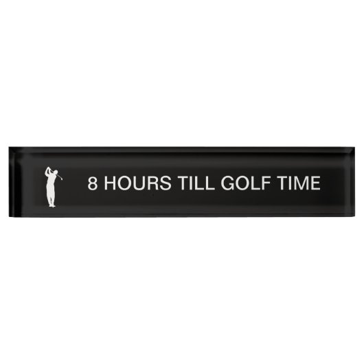 Funny Golf Theme Desk Plaques Namensplakette (Vorderseite)