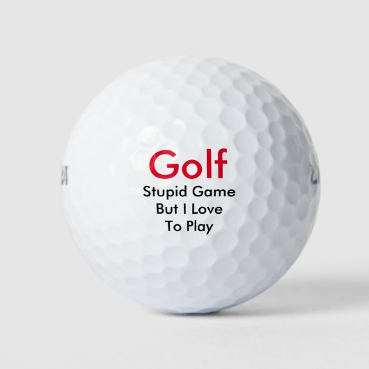 Funny Golf Theme Geschenk Golfball (Vorderseite)