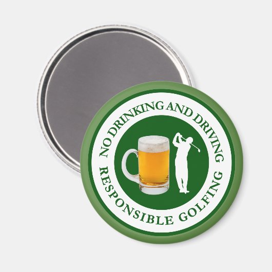 Funny Golf Theme Magnet (Vorderseite/Rückseite)