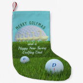 Funny Golf Theme Six Geese Weihnachts-Strumpf Kleiner Weihnachtsstrumpf (Vorderseite)