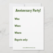 Funny Golf Themed Jubiläumsfeier Party Einladung (Rückseite)