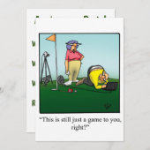 Funny Golf Themed Jubiläumsfeier Party Einladung (Vorne/Hinten)