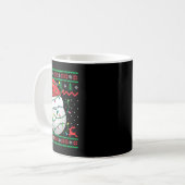 Funny Golf Ugly Christmas Sweater Womens Mens Golf Kaffeetasse (Vorderseite Links)