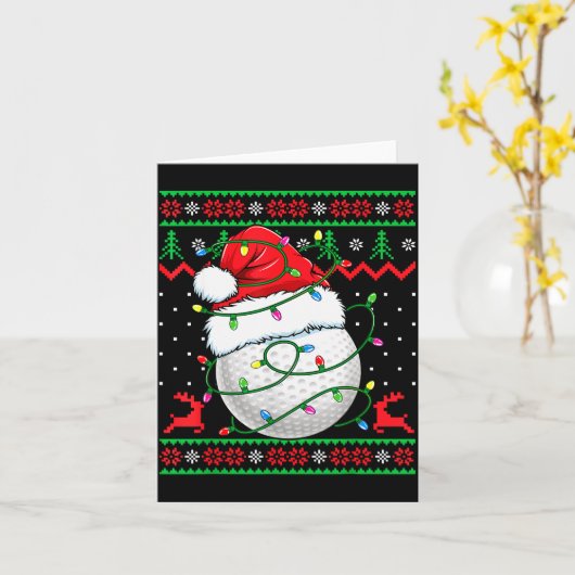 Funny Golf Ugly Christmas Sweater Womens Mens Golf Karte (Gelbe Blume)