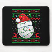 Funny Golf Ugly Christmas Sweater Womens Mens Golf Mousepad (Vorne)