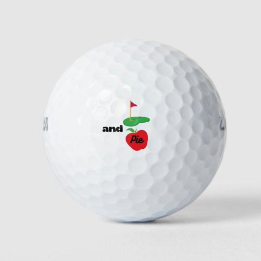 Funny Golf und Apple Pie Lover Golfball (Vorderseite)