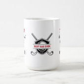 Funny Golf und Coffee Bold Typografie Personalisie Kaffeetasse (Mittel)