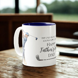 Funny Golf Vater Glücklicher Vater Tag Zweifarbige Tasse