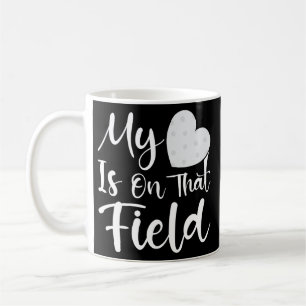 Funny Golf Vater mein Herz ist auf diesem Feld Gol Kaffeetasse