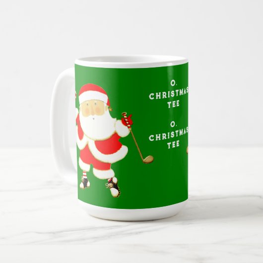 Funny Golf Weihnachten Kaffeetasse (Vorderseite Links)