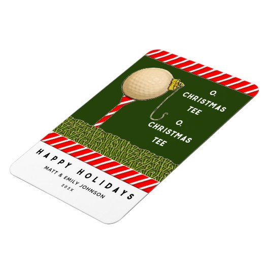 Funny Golf Weihnachten Magnet (Linke Seite)