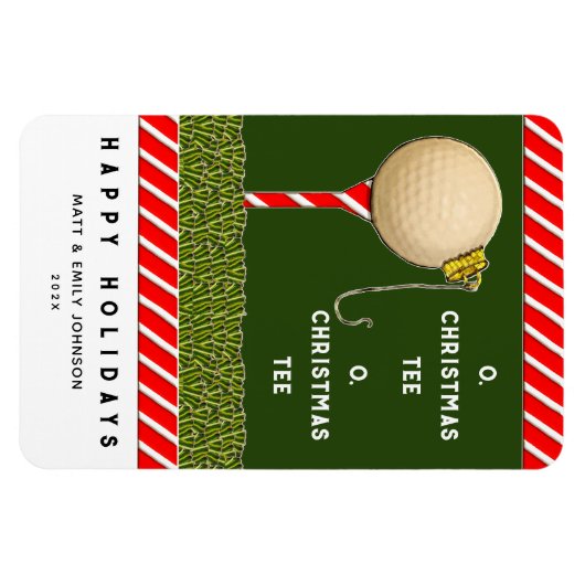 Funny Golf Weihnachten Magnet (Horizontal)