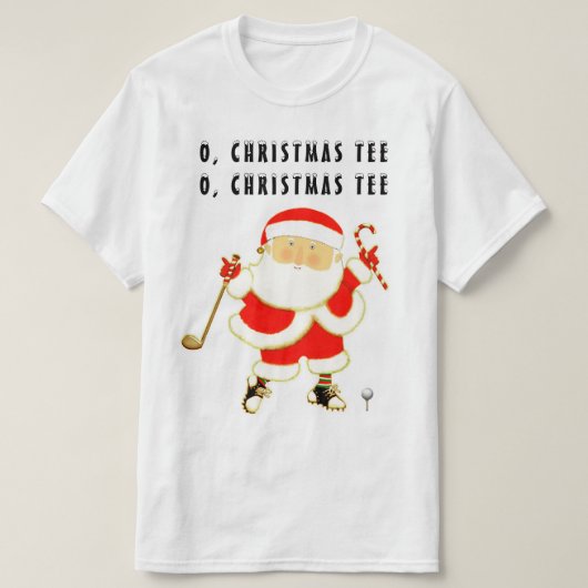 Funny Golf Weihnachten T-Shirt (Design vorne)