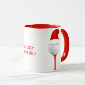 Funny Golf Weihnachten Weihnachten Golf Ball Red Tasse (VorderseiteRechts)