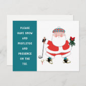 Funny Golf Weihnachtsfeiertag Postkarte (Vorne/Hinten)