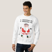 Funny Golf Weihnachtsfeiertag Sweatshirt (Vorne ganz)