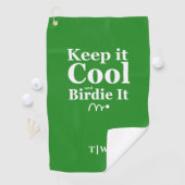Funny Golf Zitat Behielt es Cool und Birdie it Golfhandtuch (Insitu)