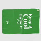 Funny Golf Zitat Behielt es Cool und Birdie it Golfhandtuch (Horizontal)