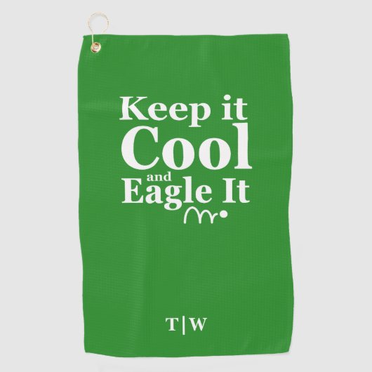 Funny Golf Zitat Behielt es Cool und leicht. Golfhandtuch (Vorderseite)