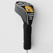 Funny Golf Zitat: Lasst uns Taco 'Über Eure Balls  Headcover (angewinkelt)