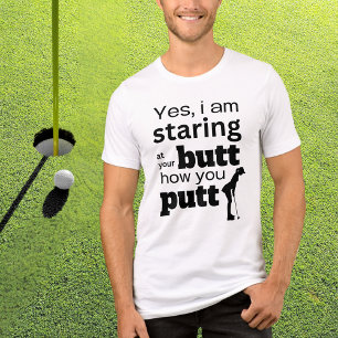 Funny Golf Zitat Staring Ihren Hintern wie Sie Put Tri-Blend Shirt