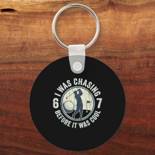 Funny Golfer 67 Meme Golf Joke Chasing 67  Schlüsselanhänger (Vorderseite)
