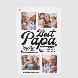 Funny Golfer Bester Vater Par Foto | Vatertag Golfhandtuch