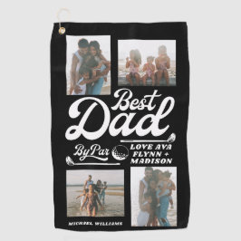 Funny Golfer Bester Vater Par Foto | Vatertag Golfhandtuch