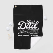Funny Golfer Bester Vater Par | Name der Monogramm Golfhandtuch (Insitu)