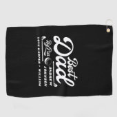 Funny Golfer Bester Vater Par | Name der Monogramm Golfhandtuch (Horizontal)