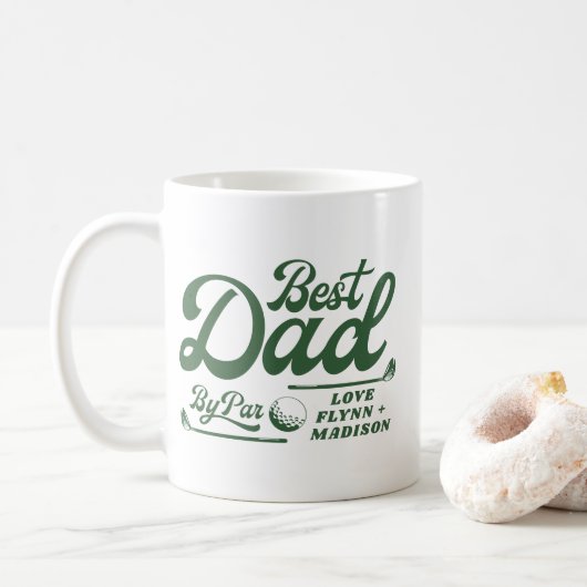 Funny Golfer Bester Vater Par | Vatertag Kaffeetasse (Mit Donut)