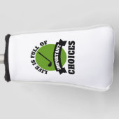 Funny Golfer Bold Typografy Golf Lovers Club Golf Headcover (Vorderseite)