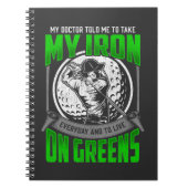 Funny Golfer Course Zitat Golf Player Spaß Notizblock (Vorderseite)