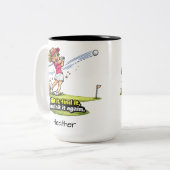 Funny Golfer Girl Fairway Fun Mug Zweifarbige Tasse (Vorderseite Links)