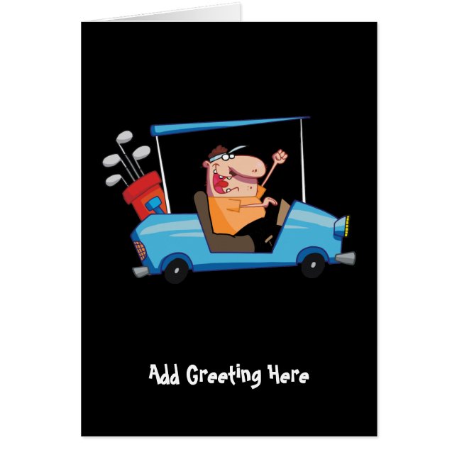 Funny Golfer Golfing Cartoon (Vorne)