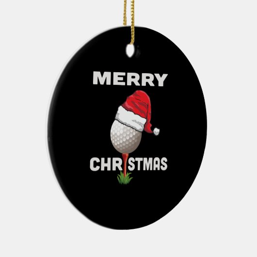 Funny Golfer Holiday Keramik Ornament (Rechts)