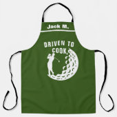 Funny Golfer Kitchen Geschenk, Driven to Cook Golf Schürze (Vorderseite)