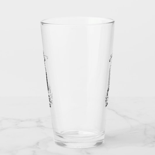 Funny Golfer Life Sprichwort Retro Style Man Glas (Links)