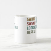 Funny Golfer Look For Ball Repeat Golf Player Kaffeetasse (Mittel)