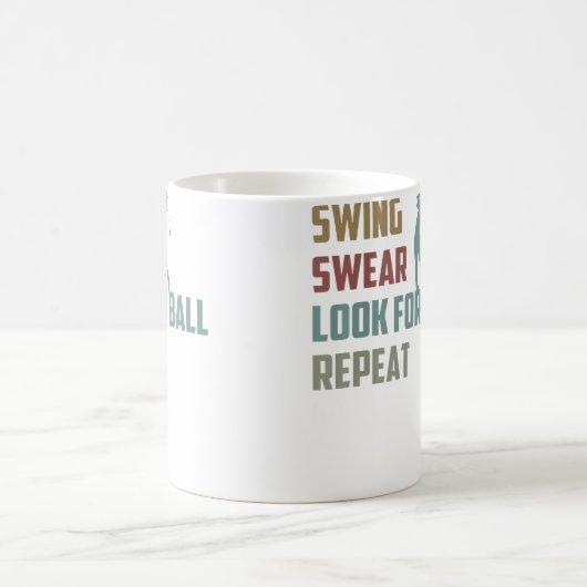 Funny Golfer Look For Ball Repeat Golf Player Kaffeetasse (Mittel)