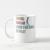 Funny Golfer Look For Ball Repeat Golf Player Kaffeetasse (Links)