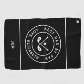 Funny Golfer Spaß Golf | Bester Vater nach Par Golfhandtuch (Horizontal)