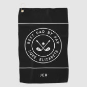 Funny Golfer Spaß Golf | Bester Vater nach Par Golfhandtuch (Vorderseite)