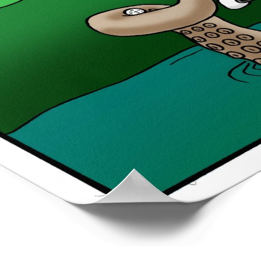 Funny Golfer Spaß Poster Gift (Ecke)
